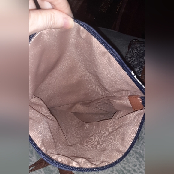 👁👁 NEW❗❗❗Sakroots Foldover Denim & Leather Cross Body Shoulder Bag Purse - Picture 6 of 6